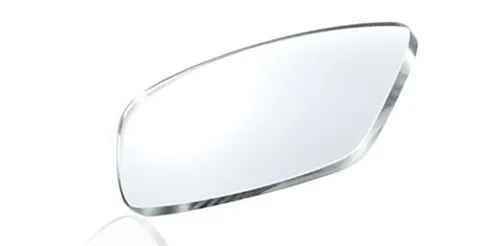 High base curve polycarbonate protective lens with integrated mounting tabs for sports goggles and safety eyewear