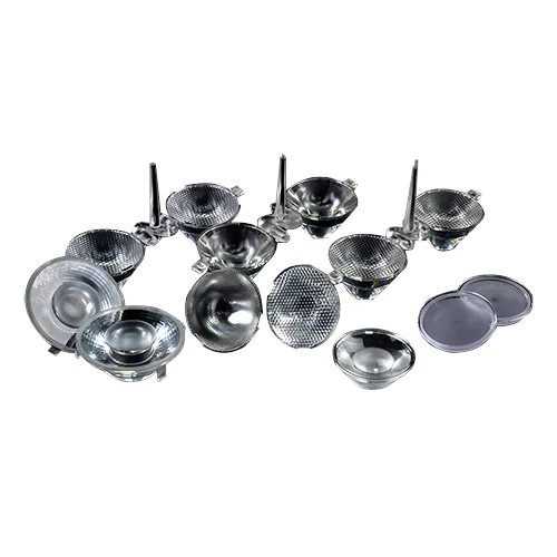 Custom injection-molded PMMA optical lens for projector imaging Fresnel and LED TIR lighting applications